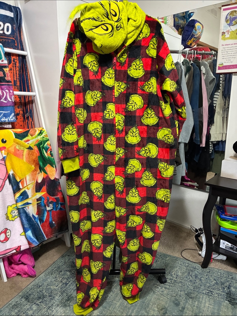Dr. Suess XL Red Flannel One Piece Pajama